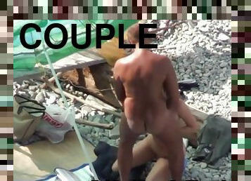 Couples doggy style in nude beach spycam 3
