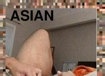 asiatique, masturbation, amateur, jouet, point-de-vue, baisers, ejaculation, solo, philippine