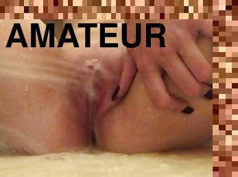 baignade, masturbation, écolière, amateur, ados, collège, douche, solo, tatouage, petits-seins