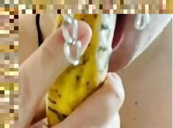 Banana blowjob