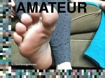 amateur, pieds, sale, point-de-vue, fétiche, jambes, taquinerie