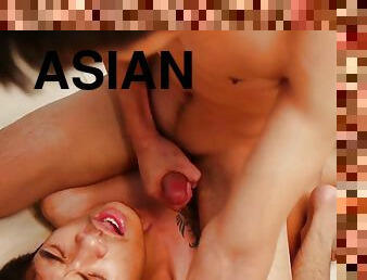 asiático, anal, gay, ojete, gay-joven