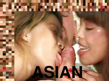 asiatisk, anal, blowjob, hardcore, trekant, dobbel, strømper-stockings