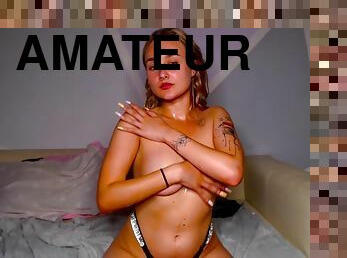 røv, store-patter, amatør, trusser, blond, undertøj, webcam, patter, solo, tatovering