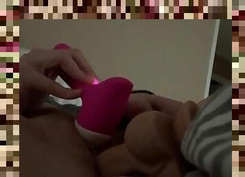 Cumming with toys