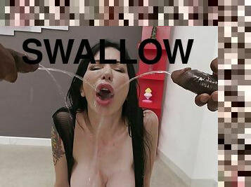 My First Interracial DP goes Wet, Alyce Noir, 2on1, BBC, Almost ButtRose, Pee Drink, Pee Shower, Cum in Mouth, Swallow GL856 - PissVids