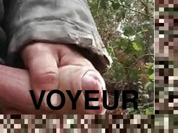 masturbation, en-plein-air, public, ejaculation-sur-le-corps, énorme-bite, gay, cam, voyeur, ejaculation, massive