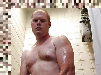 RedHeaded Stud JERKS off in the SHOWER Looking at YOU! 