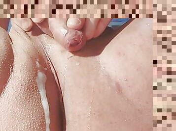 cul, grosse, masturbation, amateur, ejaculation-sur-le-corps, gay, branlette, ejaculation-interne, française, belle-femme-ronde