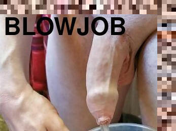 Uncut cock peeing