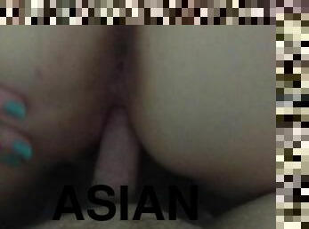 asiatique, poilue, amateur, maison, ejaculation-interne, couple, belle-femme-ronde, joufflue, point-de-vue, américaine