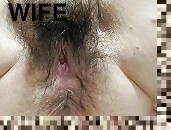 wife records her hairy pussy for her young lover