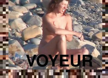 nudiste, en-plein-air, cam, plage, voyeur, jeune-18, caché, petits-seins