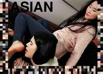 asiatique, lesbienne, gay, pieds, fétiche
