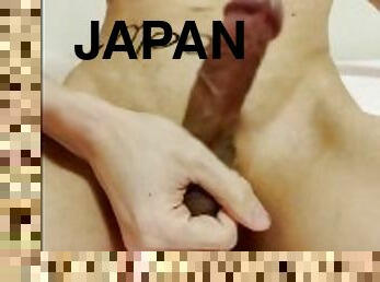 asiatique, masturbation, amateur, ejaculation-sur-le-corps, gay, japonais, branlette, secousses, ejaculation, solo