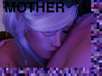 mulher-madura, mãe, excitante, anime, hentai, mãe-mother, molhado