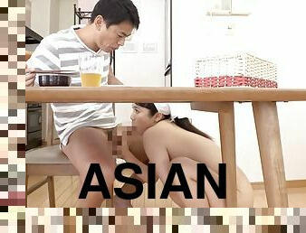 asiatisk, store-pupper, hårete, stuepike, eldre, blowjob, hardcore, japansk, slave, knulling-fucking