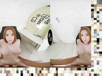 Amoral redhead chick VR memorable sex video