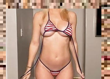 Patriotic Bikini Tease