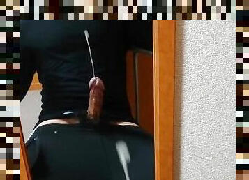 Asia(JAP) men used a masturbator Ruined cum shoot