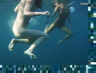 Hotties naked alone in the sea