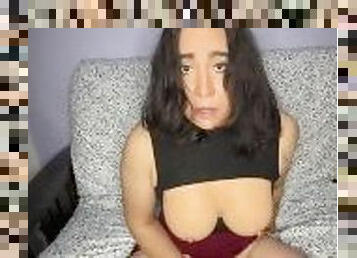 culo, masturbación, amateur, travesti, pajeándose, corrida, mona