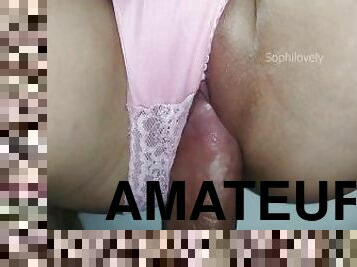 chatte-pussy, amateur, énorme-bite, maison, couple, point-de-vue, culotte, serrée, parfait