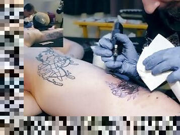 The Ceo does Kinkykushkittys Pentagram tattoo (Pussy View)