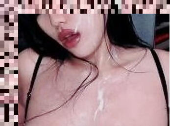 asiatique, cul, gros-nichons, masturbation, amateur, ados, naturel, seins, bout-a-bout, solo