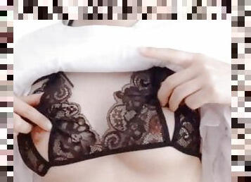 asiatique, masturbation, amateur, jouet, japonais, petite, fétiche, réalité, petits-seins