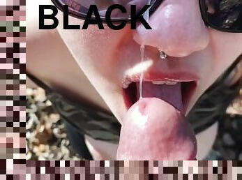 gros-nichons, en-plein-air, amateur, fellation, énorme-bite, ejaculation-interne, black, couple, rousse, ejaculation