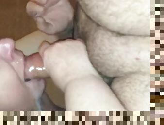 feit, gammel, amatør, blowjob, cumshot, besta, bbw, cum, bukkake, kinky