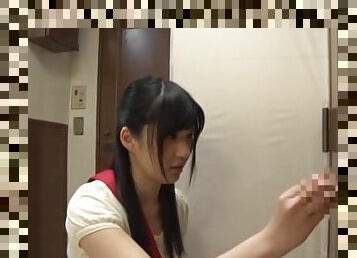 Dashing glory hole shows Japanese teen working her magic