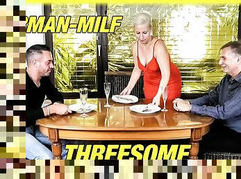 CREAMPIE FOR DESSERTS - THREESOME WITH GERMAN BLONDE