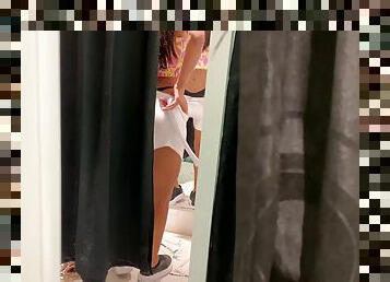 RECORDING A SEXY GIRL IN PUBLIC DRESSING ROOM, I ALMOST CAUGHT