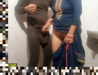 Punjabi Bhabhi fucked by Bihari in the bathroom during smoke cigarette, Hindi and Punjabi Audio