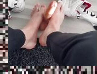 ????Foot fetish white socks part 3