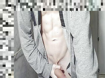 A young guy with a gorgeous erotic body shows off his big adorable cock and ass on Webcam for you