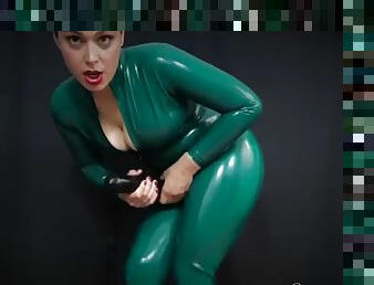 strapon, amatør, synsvinkel, fetish, latex, femidom