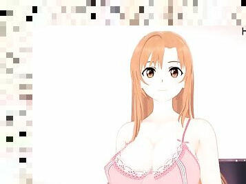 Asuna rides your cock SAO Uncensored Hentai