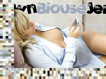 Louise in Casual Slip - DownblouseJerk