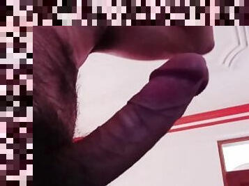 Uncut masturbation while watching Pornhub