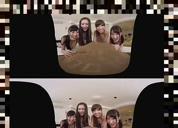 4 japanese girls vr with you