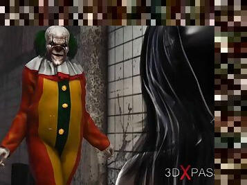 Super Hot Sexy College Girl Gets Fucked Hard By Evil Clown In Abandoned Hospital