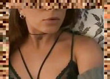 gros-nichons, lunettes, masturbation, chatte-pussy, amateur, babes, ados, maison, lingerie, mignonne