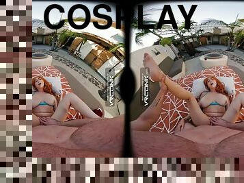 VR Conk Sexy redhead Chloe Surreal fucks hard in One Piece with Nami VR porn