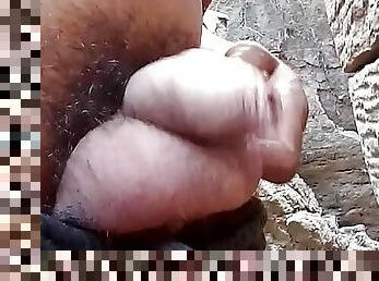 Hairy cock pee