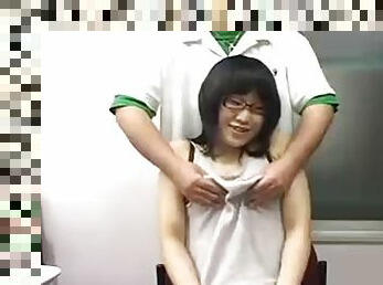 Beautiful nipple massage small milk kneading knead a poor tits student with