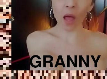 masturbation, granny, webcam, solo