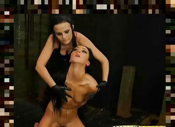 Lesbian domination and deep penetration with Sabrina Banks and Esmi Lee